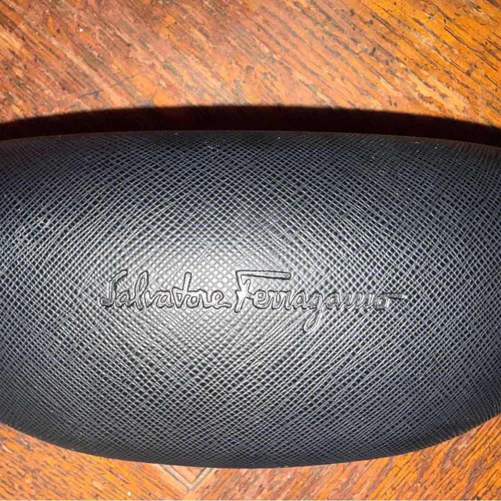 Salvatore Ferragamo Textured Black Sunglasses Case